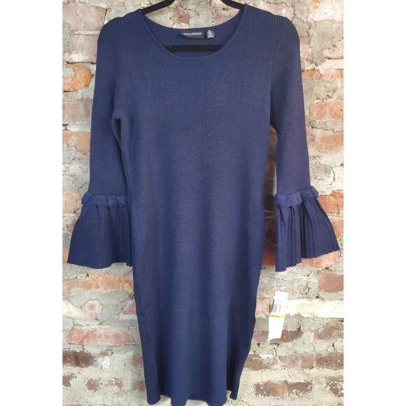Nina Leonard Dresses & Skirts - Nina Leonard Dress Womens Sz M Blue Knit Sweater D